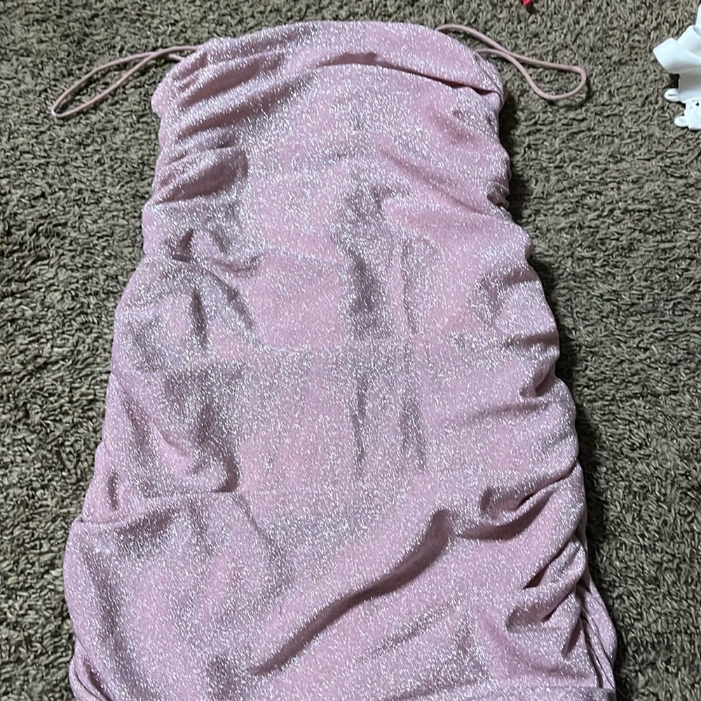 glittery and pink